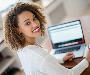 woman at computer